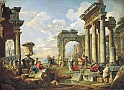 PANNINI GIOVANNI PAOLO (1691-1765) - predica di una sibilla. (1751)